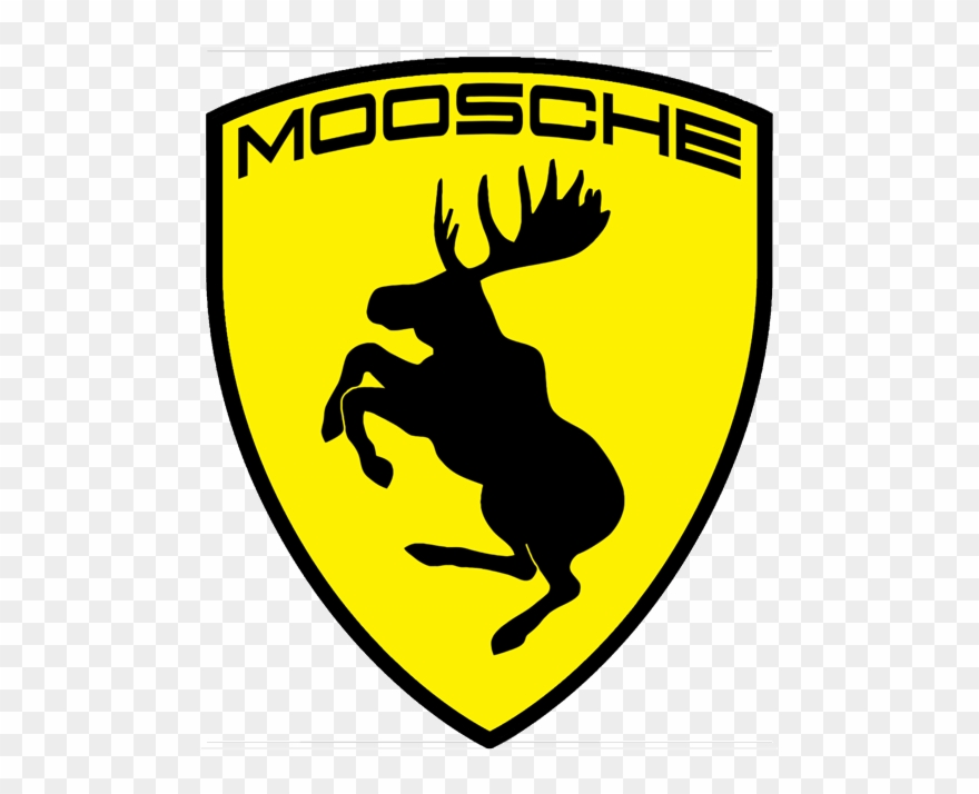 Moose Sticker M Moosche Prancing Moose Shield Please - Volvo Moose Clipart