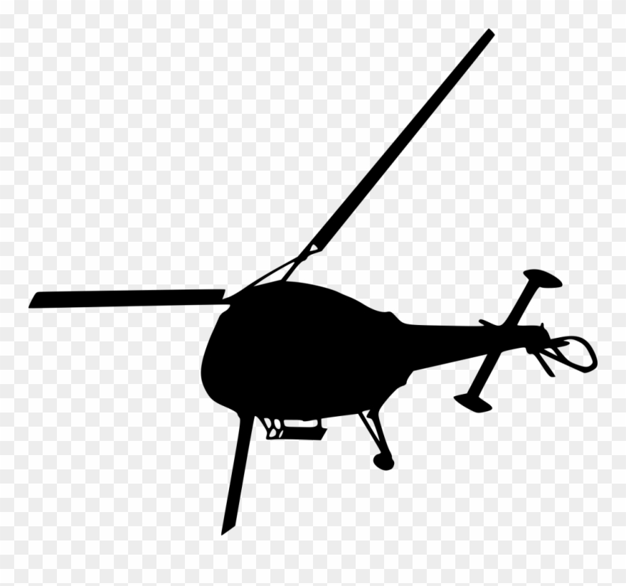 Helicopter Clipart Top View - Helicopter - Png Download