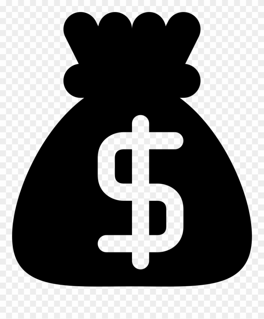 Money Black Bag With Dollar Sign Comments - Money Sign Png Vector Clipart