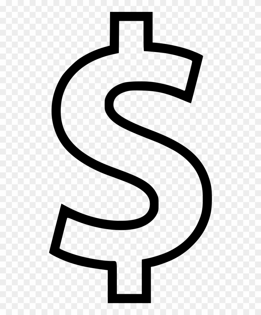 White Dollar Sign Png Png Black And White Stock - White Dollar Sign Png Clipart