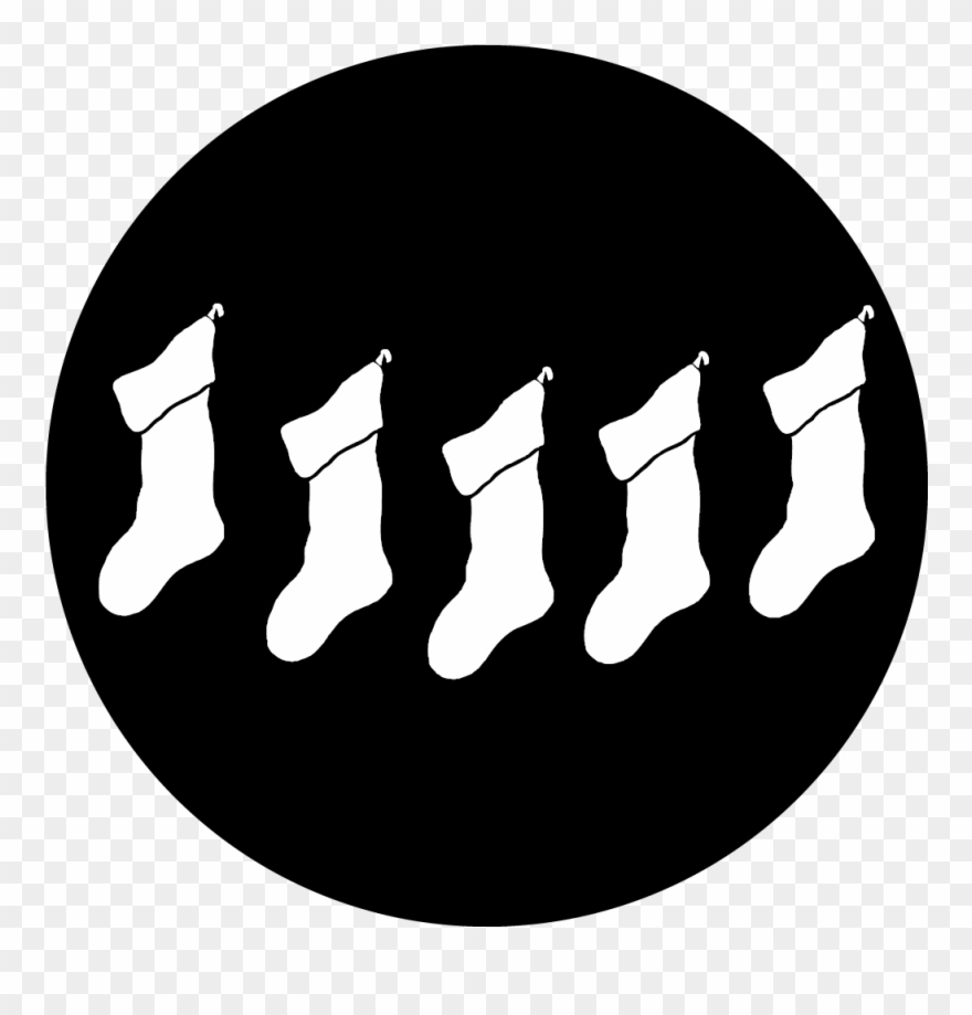 Apollo Design He-1458 Five Stockings B&w Superresolution - Suret For Life Clipart