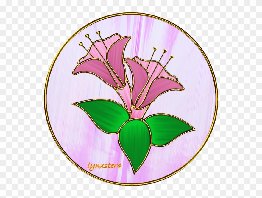 Stained Glass Flower - Stained Glass Clipart