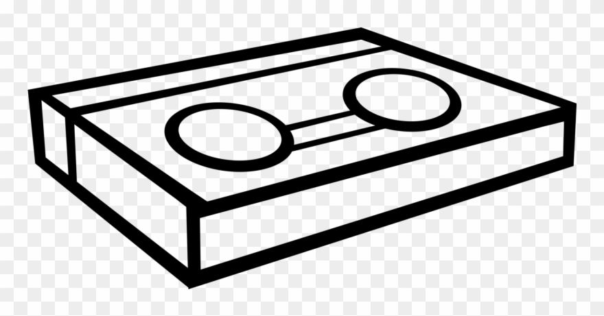 Vector Illustration Of Audio Entertainment Analog Cassette - Circle Clipart