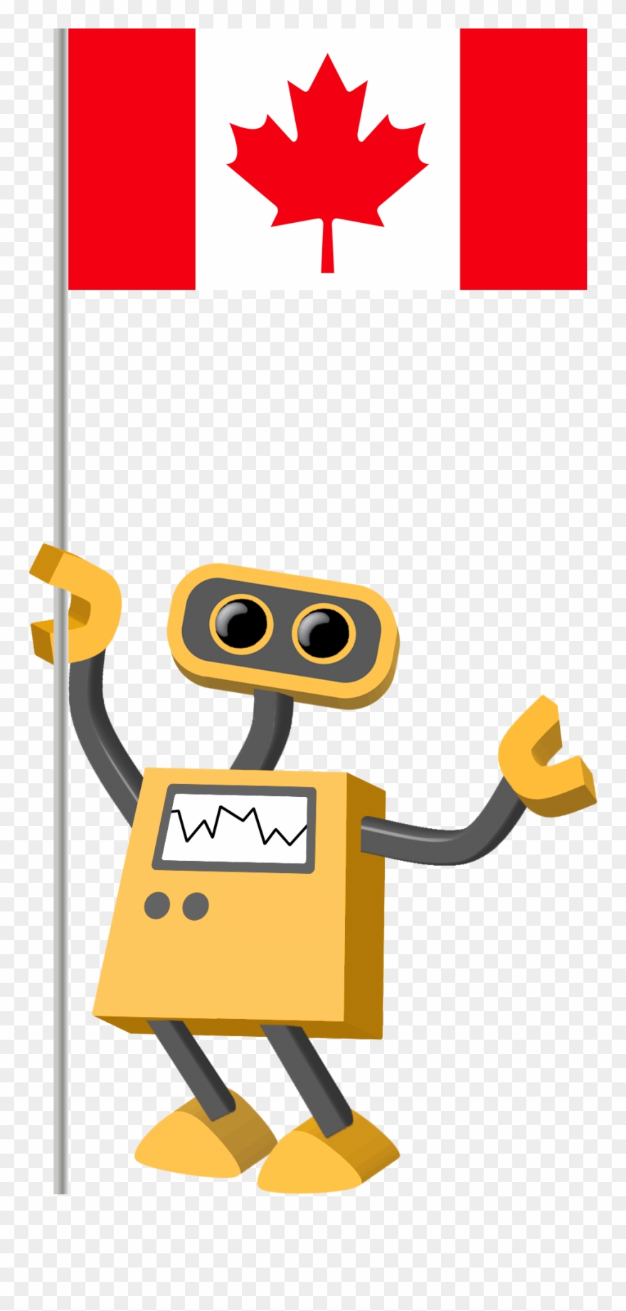 All Robots In The Collection Have Transparent Backgrounds - Canada Flag Clipart