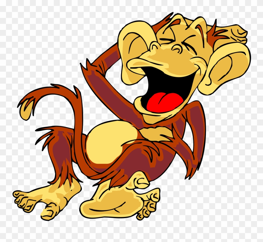 Come Hang With Us At Www - Laughing Monkey Clipart - Png Download