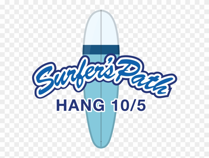Hang 10/5 - Surfer's Path Logo Clipart