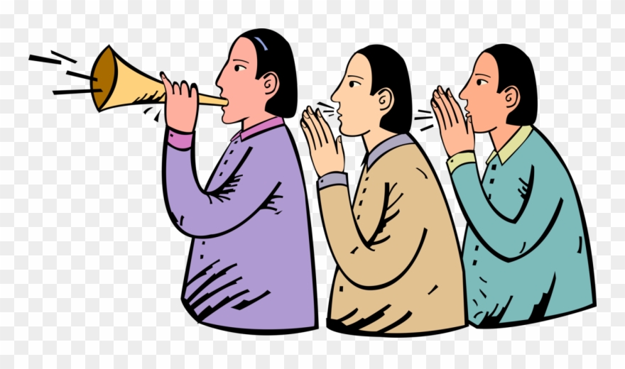 Vector Illustration Of Gossip, Whispers And Rumors Clipart