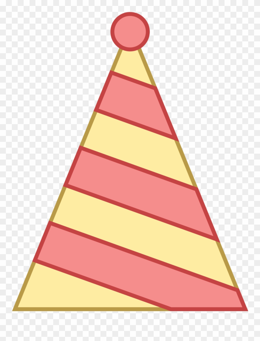 Party Hat Icon - Triangle Party Hat Clipart - Png Download