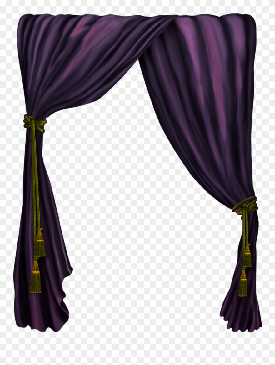 Curtain Clip Art - Purple Curtains Png Transparent Png