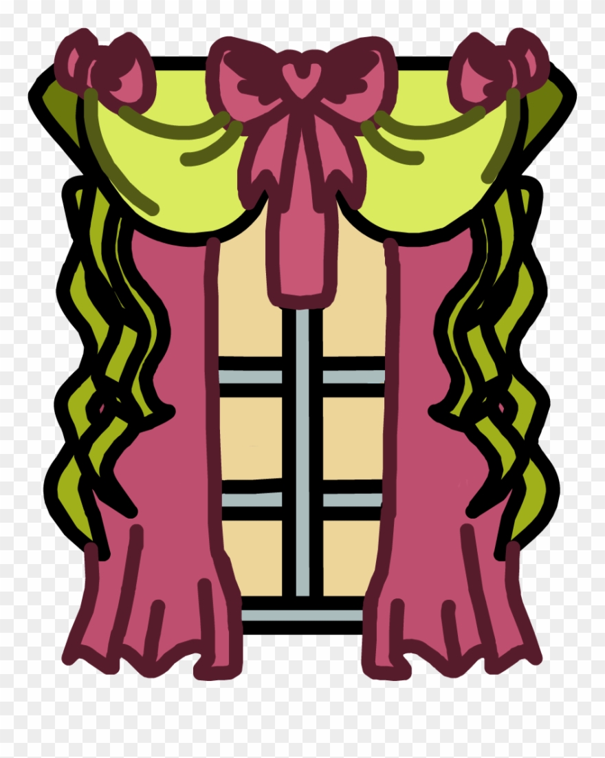 Curtain Clipart Pink Curtain - Curtain - Png Download