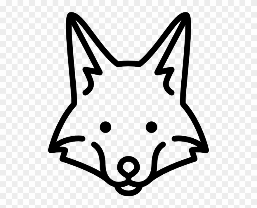 Fox Crafts, Fox Head, Free Icon, Icon Font, Icon Design, - Fox Black And White Cartoon Clipart