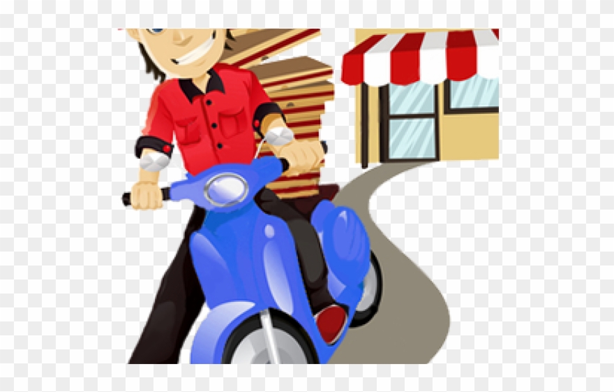 Rocket Delivery Man Vector Clipart