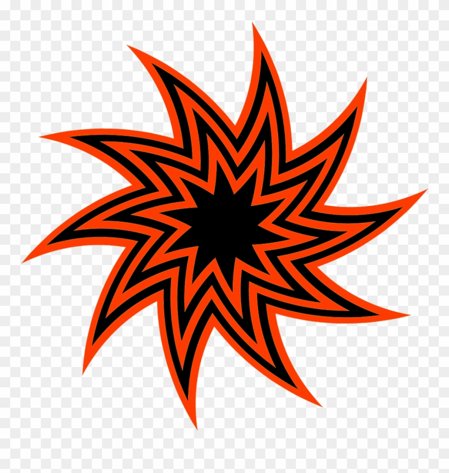 Red Swirl Star Clipart - Red Coloured Star With Png Transparent Png
