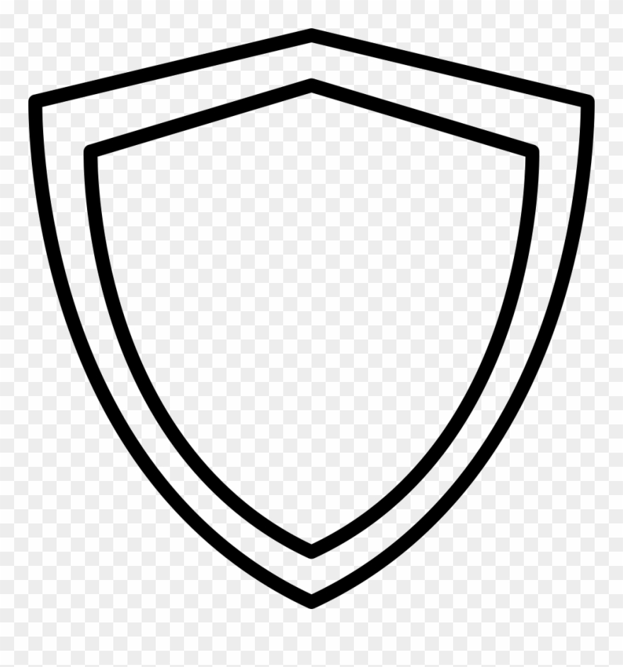 Svg Icon Free Download - Outline Shield Icon Png Clipart