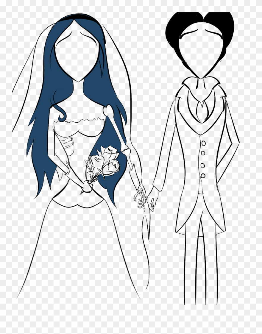 Svg Royalty Free Download Bride Drawing Traditional - Comics Clipart