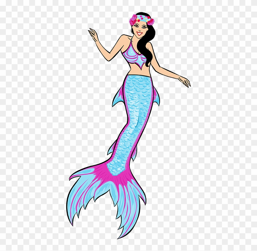 Alt Text Here - Realistic Mermaid Cartoon Clipart