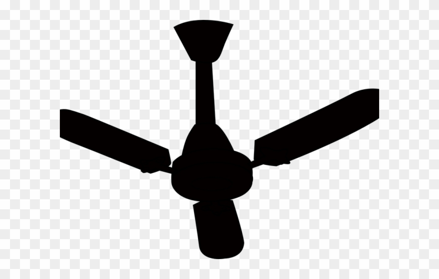 Fan Clipart Silhouette - Ceiling Fan Icon Png Transparent Png