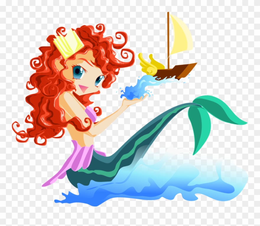 La Petite Sirene Kawaii By Messire-william *adorable* - Mermaid Clipart