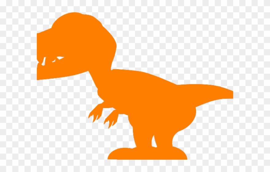 Orange Clipart T Rex - Red T Rex Clipart - Png Download