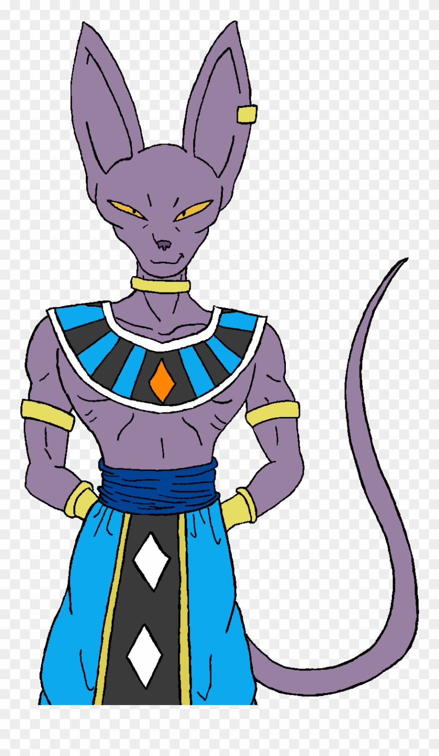 Anger Clipart Hostility - Beerus Drawing - Png Download