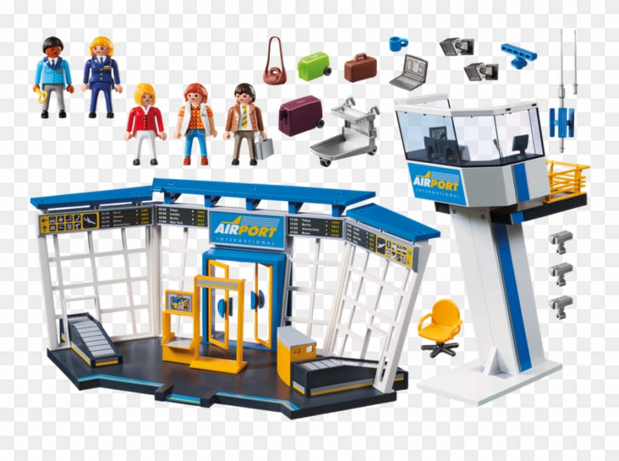 Playmobil Airport With Control Tower - Playmobil 5338 Airport With Control Tower Clipart