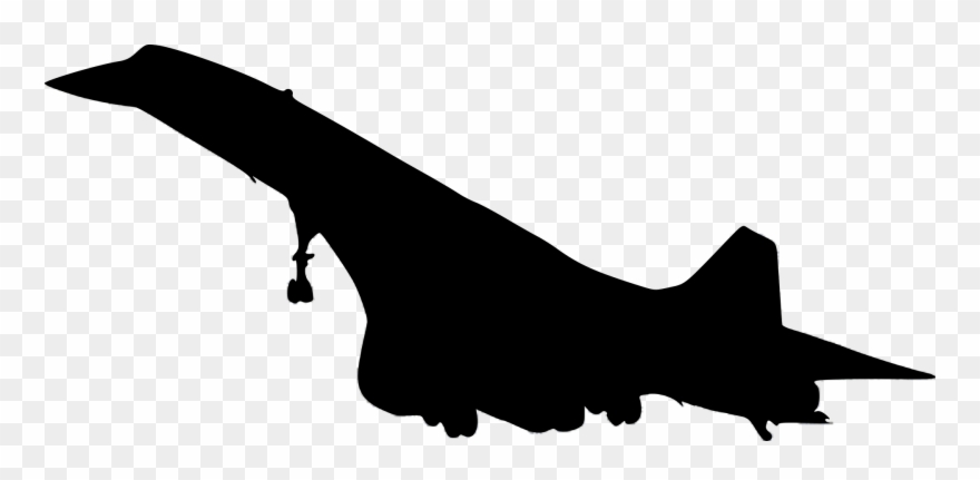 Of Spectators To London Heathrow Airport And Made Peak - Concord Airplane Silhouette Clipart