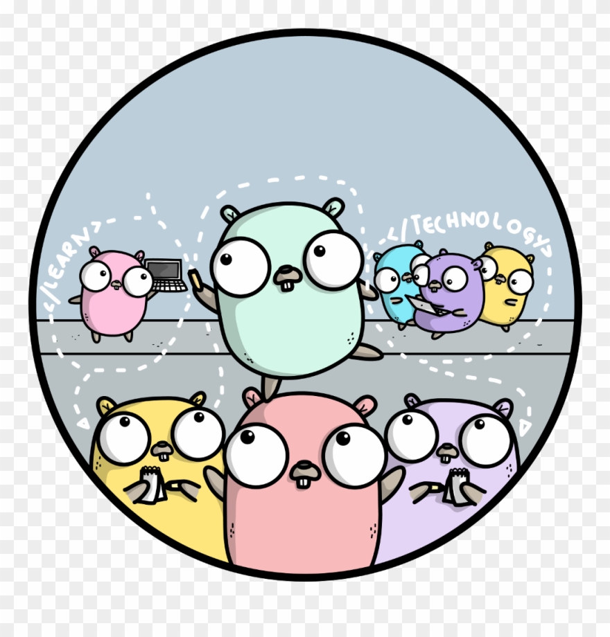 Gophers Learning Together - Go Clipart