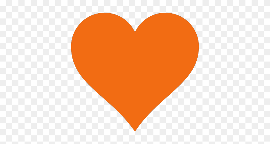 Clipart Info - Orange Heart Png Transparent Png