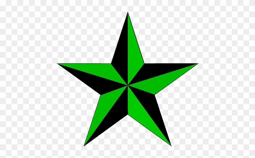 93 - - Nautical Star Tattoo Green Clipart