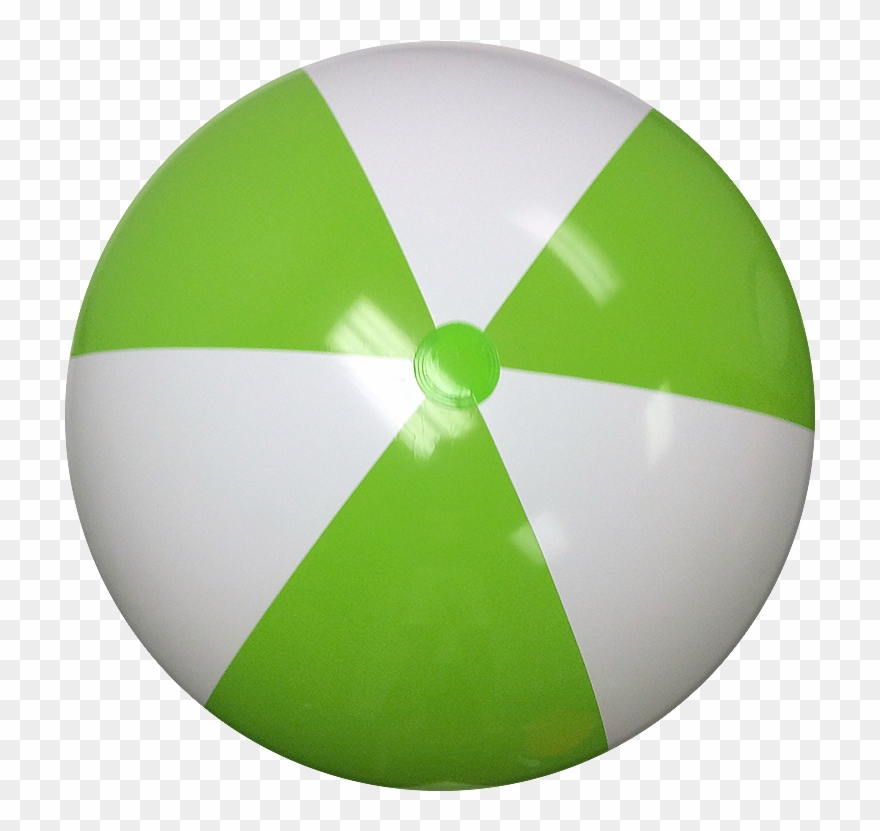 green and white beach balls