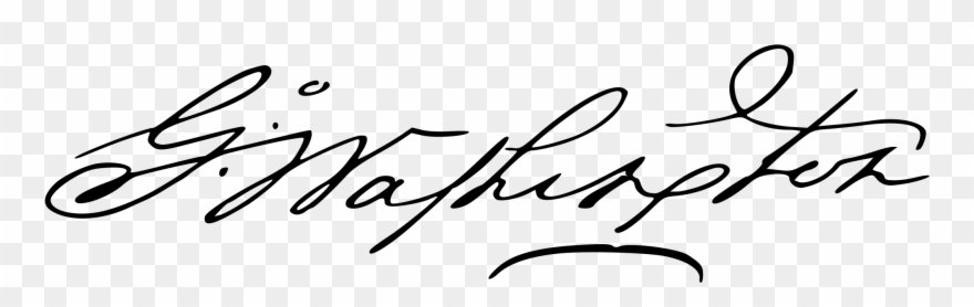 Open - General George Washington Signature Clipart