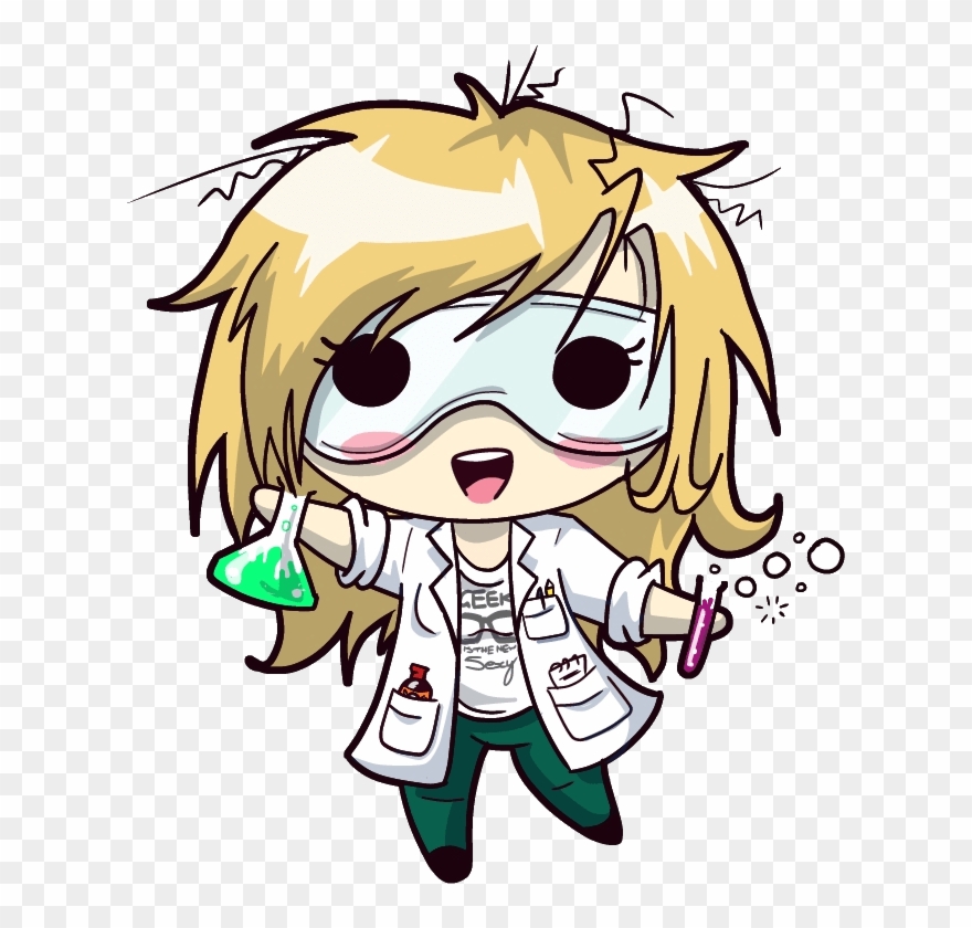 Anime Cientifico Chibi Clipart