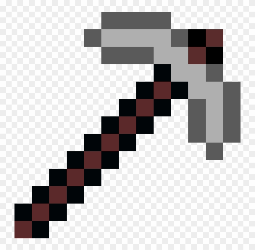 Pickaxe Transparent Iron Clip Art Freeuse Download - Picareta Do Minecraft - Png Download