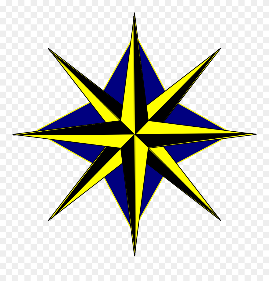 Clip Art Compass Rose Photo Medium Size - Berlin Schönefeld Airport - Png Download