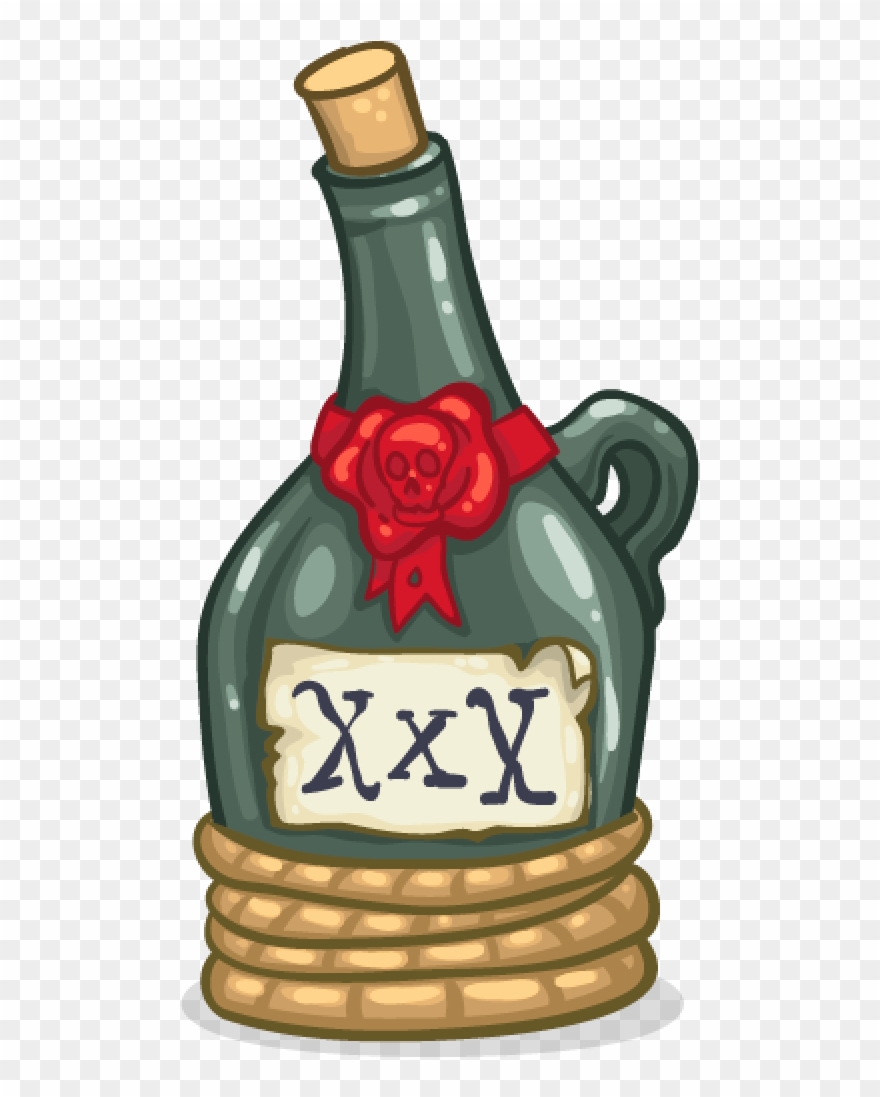 Bottle Of Grog - Pirate Grog Clipart