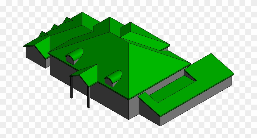 Then A Second Roof Is Created And Placed At The Cutoff - Architecture Clipart