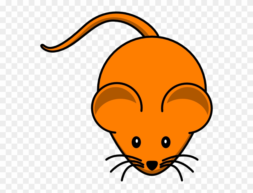 Orange Mouse Clip Art - Cartoon Mouse Png Transparent Png