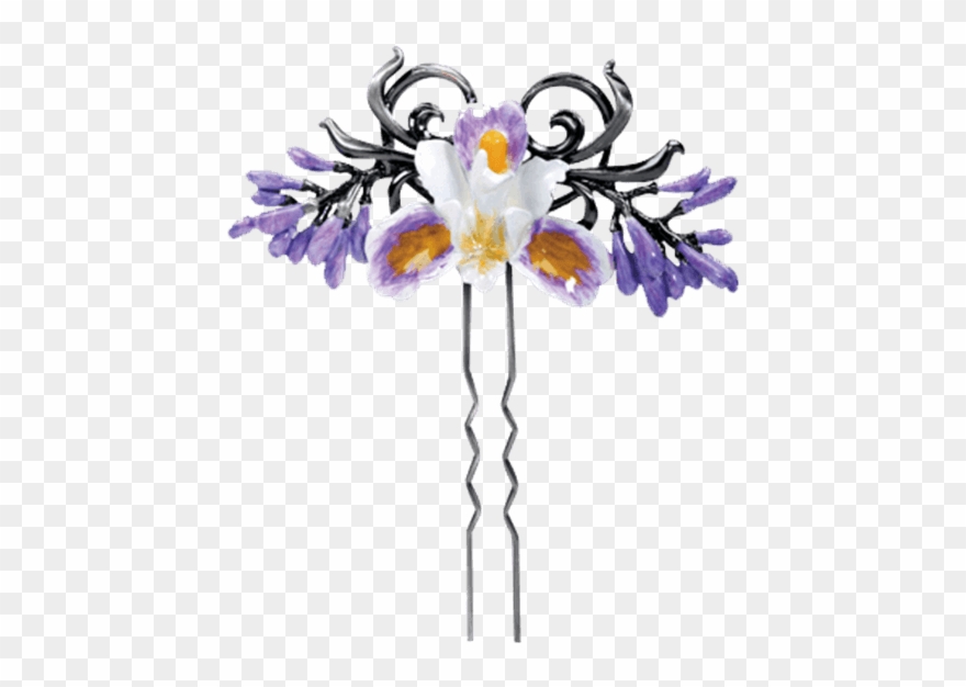Purple Iris Hair Pin - Ytc Summit 7525 Purple Iris Hair Pin, C-60 Clipart