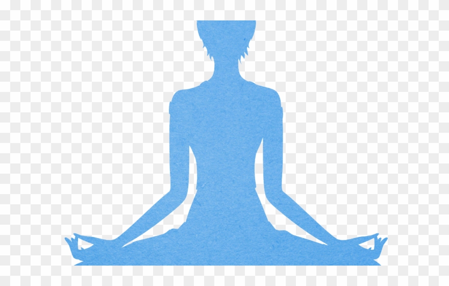 Meditation Clipart Yoga Breathing - Silueta De Chica Haciendo Yoga - Png Download