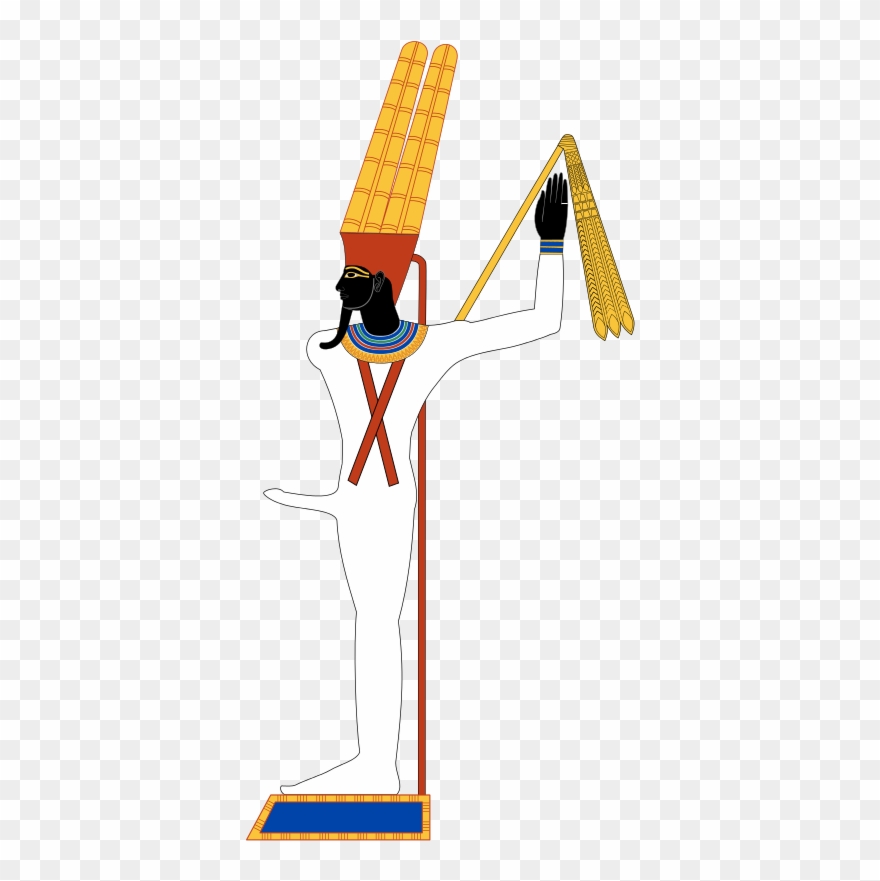 The Dark-skinned Fertility God Min, With An Erect Penis - Min God Clipart