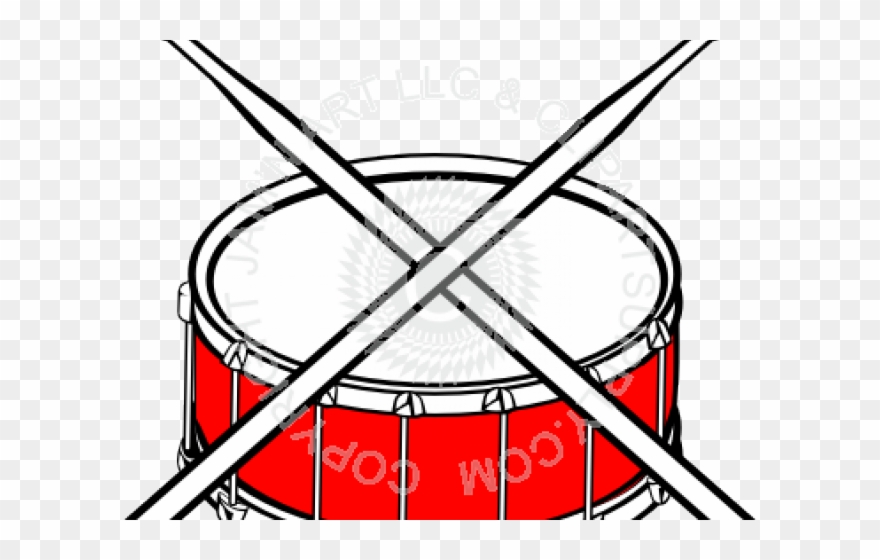 Drum Clipart Draw - Marching Band - Png Download