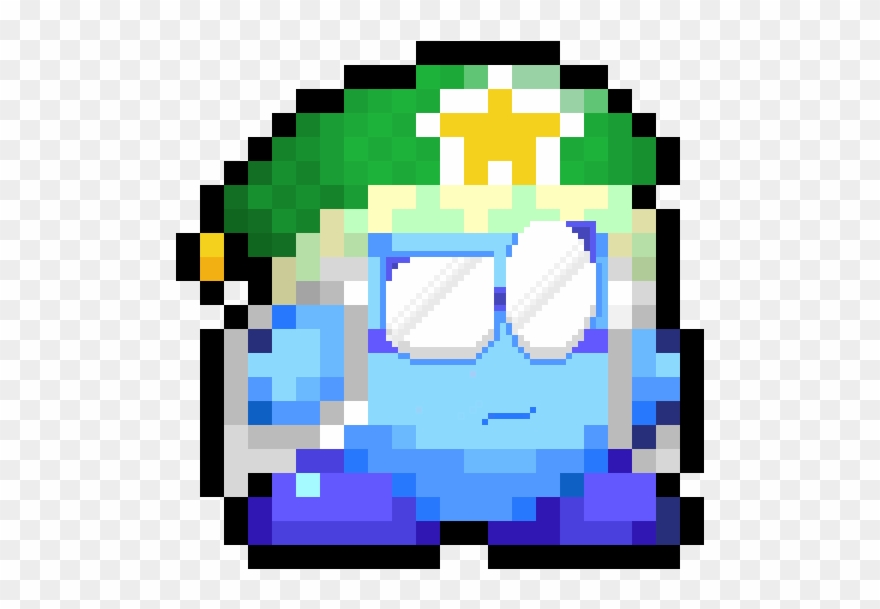 Nerd Kirby - Pixel Donut Clipart
