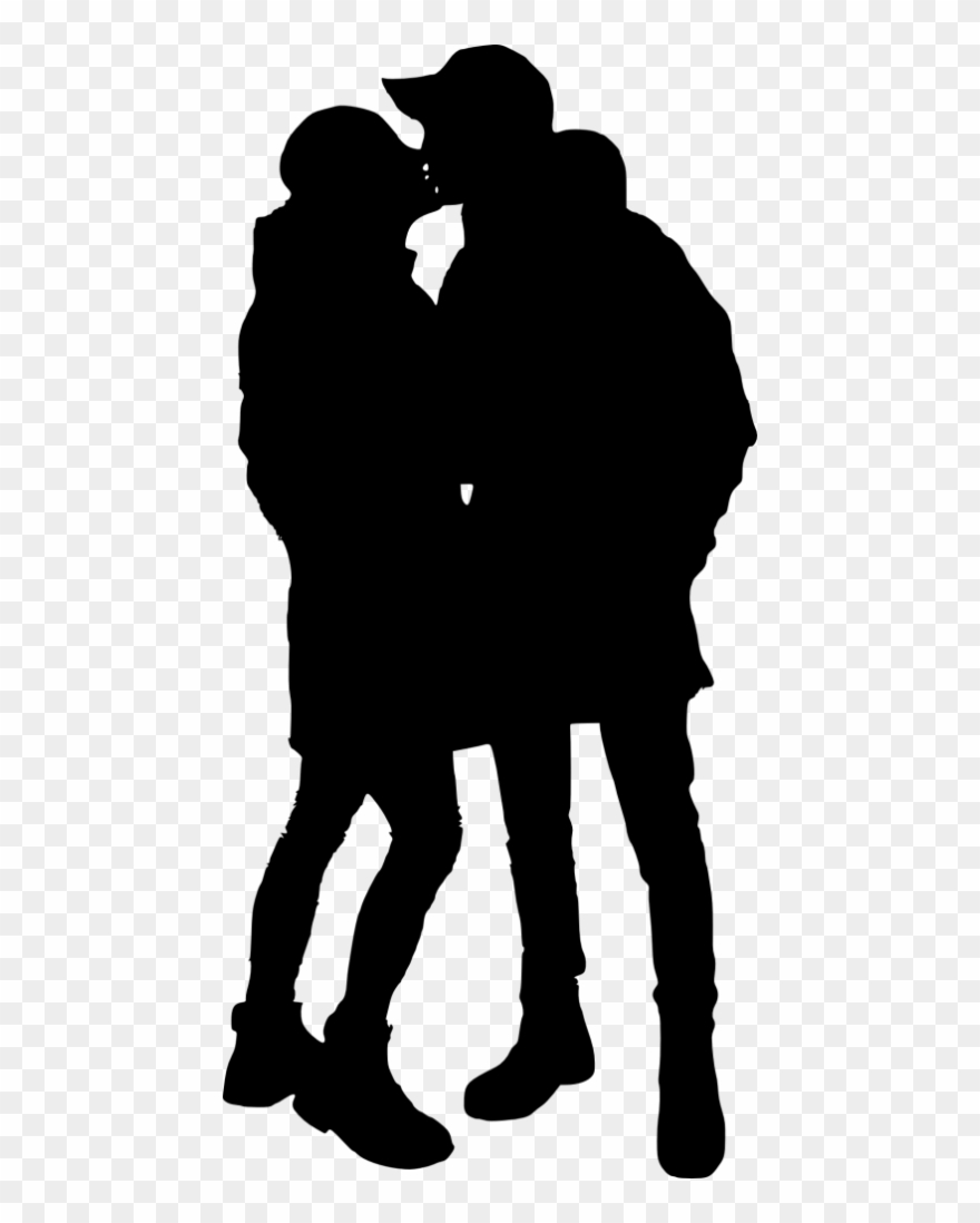 Wedding Couple Silhouettes Clip Art - Silhouette - Png Download
