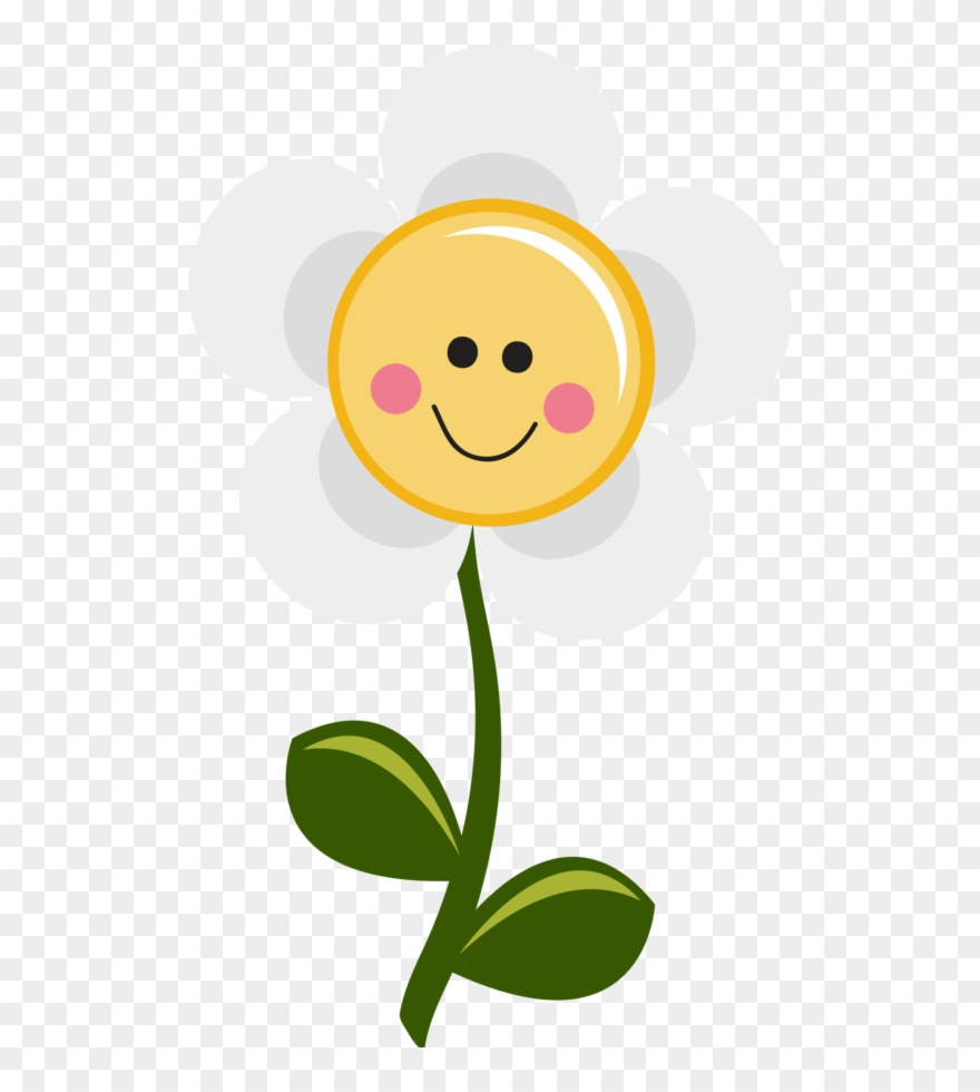 Smiley - Happy Daisy Flower Clipart