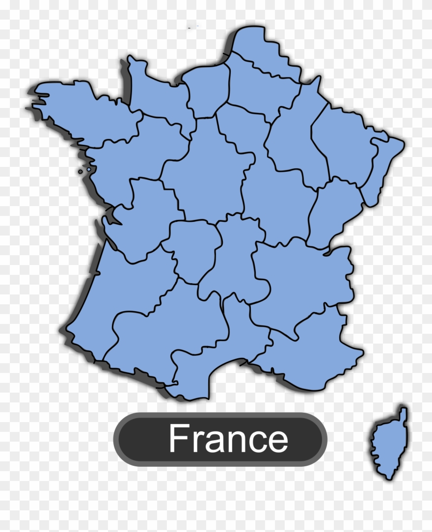 Big Image - France Map Easy To Draw Clipart