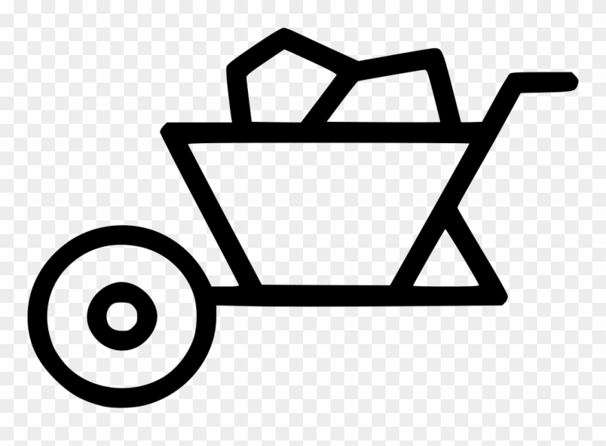 Wheelbarrow Handcart Trolly Work Construction Svg Png - Icon Wheel Barrow Png Clipart