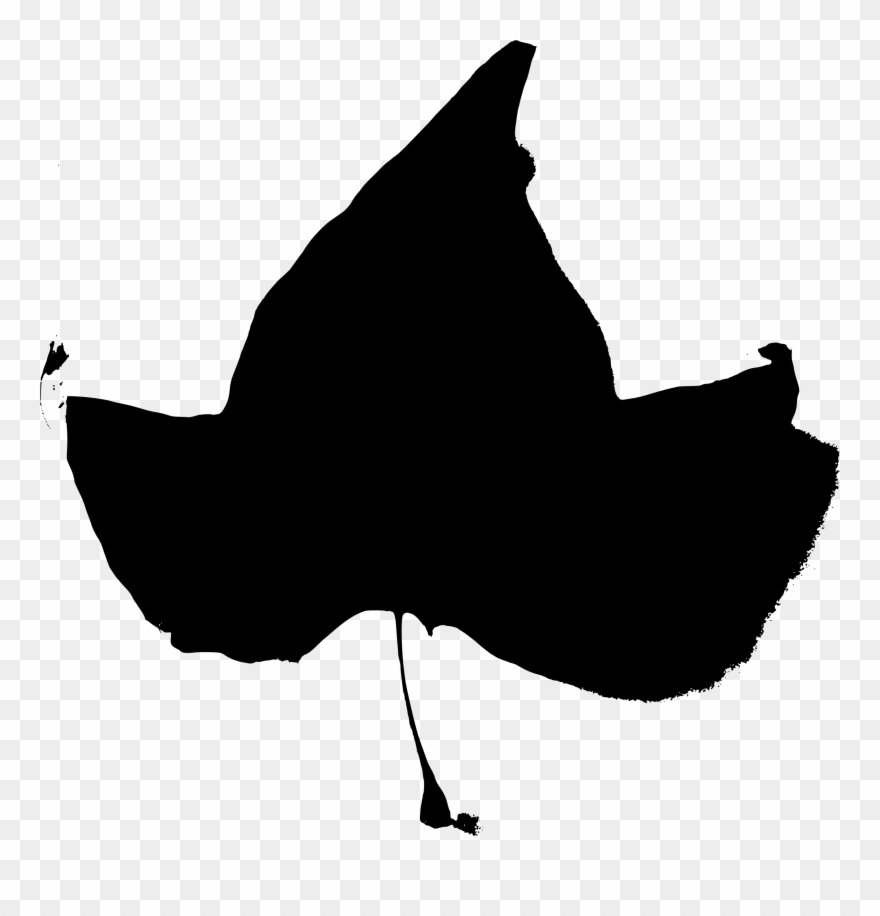 Free Fall Beijing Leaves Black Stencil 2 - Clip Art - Png Download