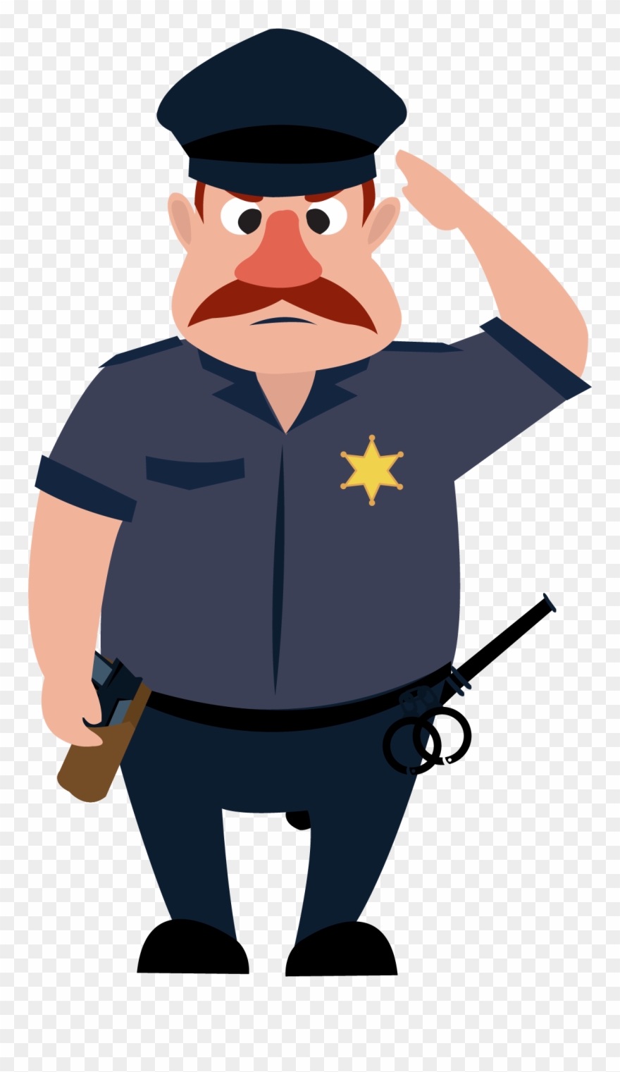 Police Officer Dog Car - Police Officer Cartoon Png Clipart