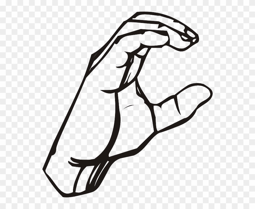 Sign Language Letter C Clipart