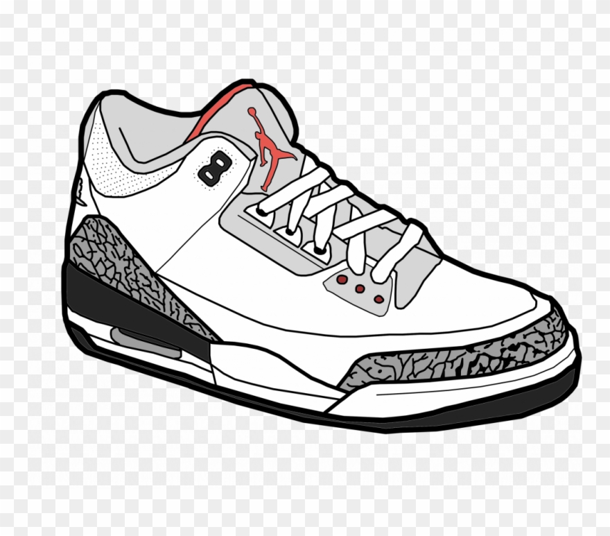 Best Jordan Drawing Vector Images Stocks And - Cartoon Jordans Png Clipart